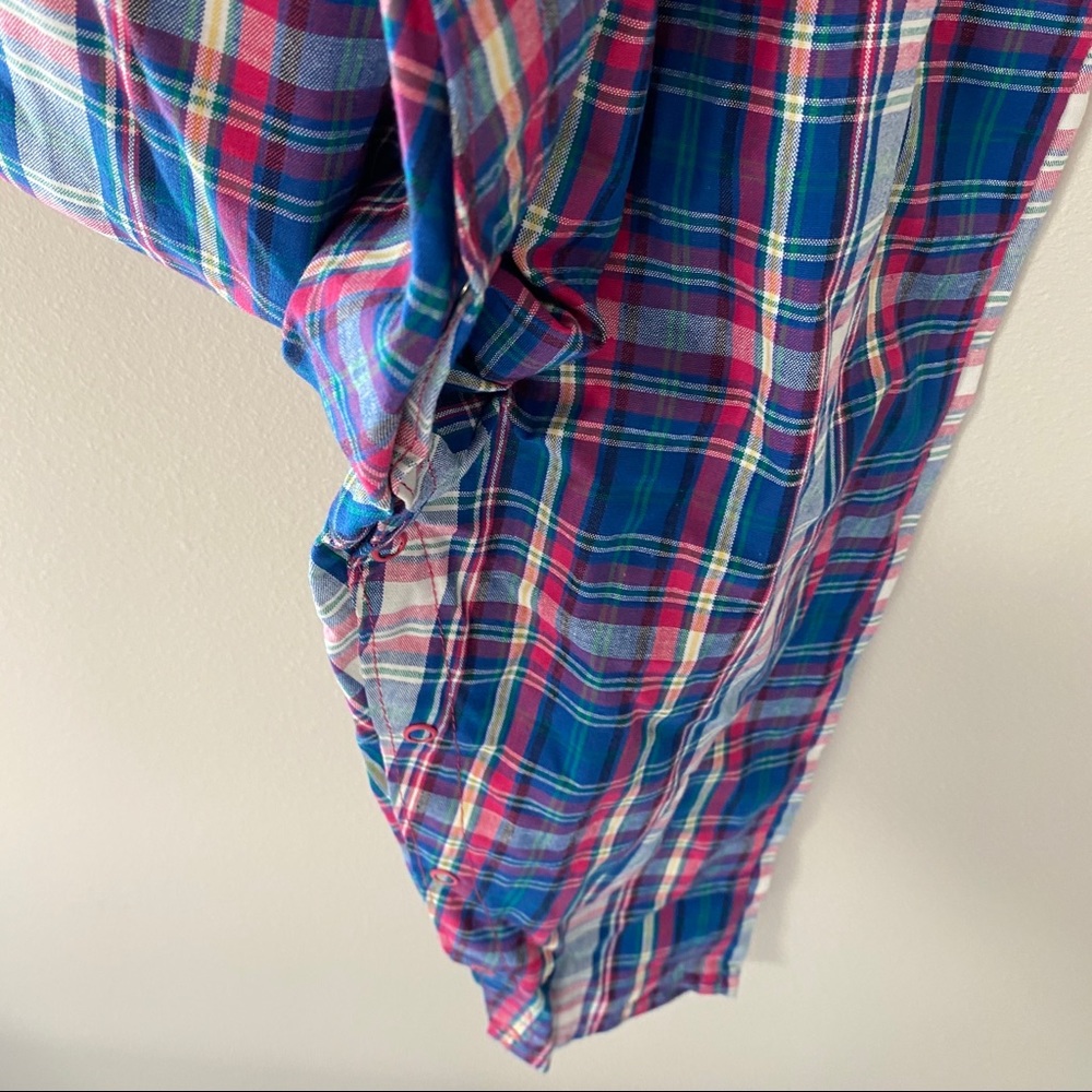 Vintage OshKosh Bgosh tartan blue plaid overalls - Picture 7 of 11
